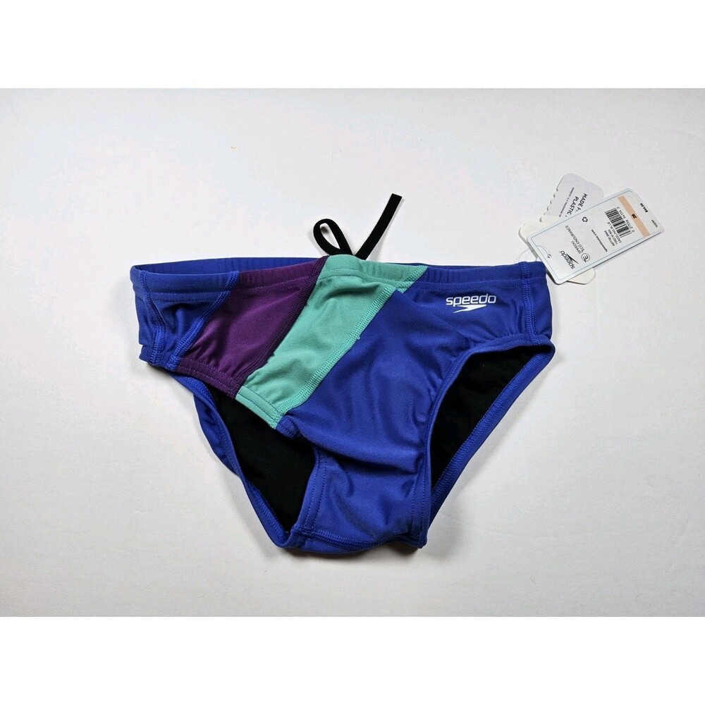 Speedo Eco Endurance Vibe Collection Swim Brief Swimsuit Dazzling Blue Size 28